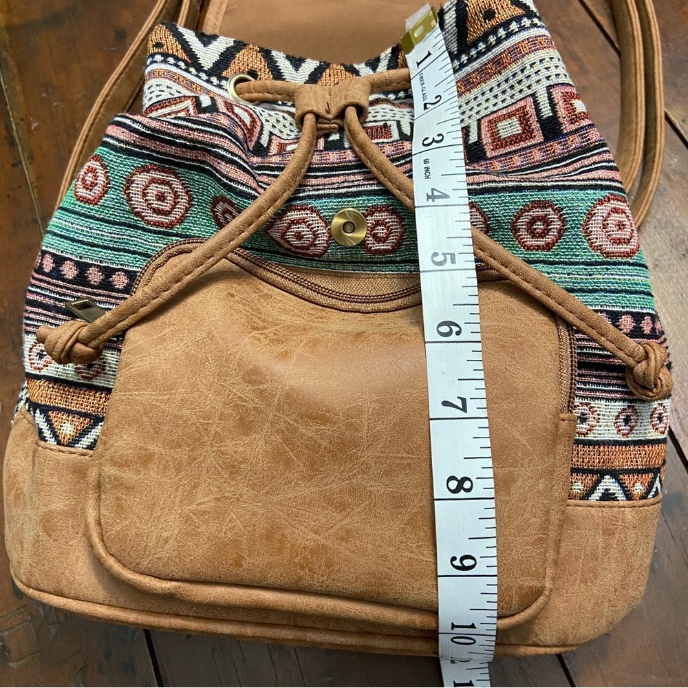 Tribal Pattern Tan Backpack - Picture 7 of 7